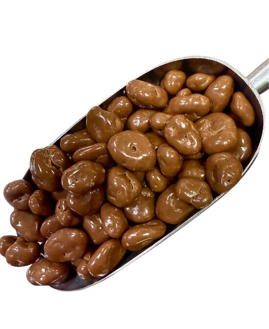 Spanguolės pieniniame šokolade